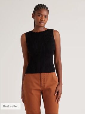 Quince Cotton Cashmere Ribbed Tank